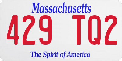 MA license plate 429TQ2