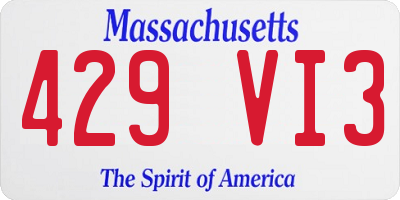 MA license plate 429VI3
