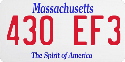 MA license plate 430EF3