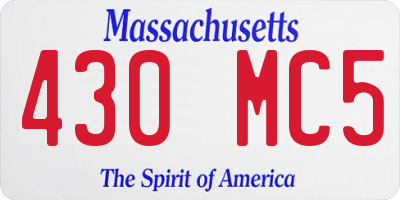MA license plate 430MC5