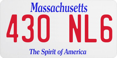 MA license plate 430NL6