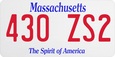 MA license plate 430ZS2