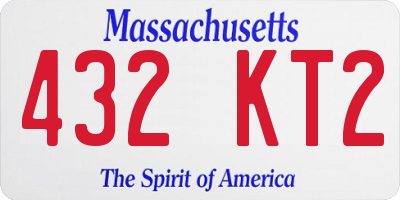 MA license plate 432KT2