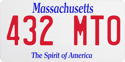 MA license plate 432MT0