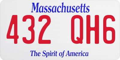 MA license plate 432QH6
