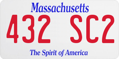 MA license plate 432SC2