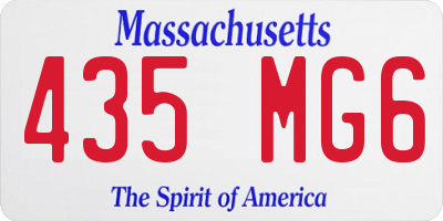 MA license plate 435MG6