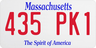 MA license plate 435PK1