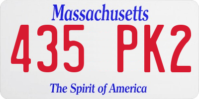 MA license plate 435PK2