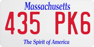 MA license plate 435PK6