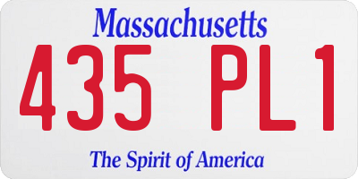 MA license plate 435PL1