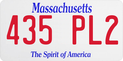 MA license plate 435PL2