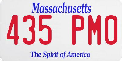 MA license plate 435PM0