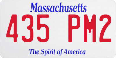 MA license plate 435PM2