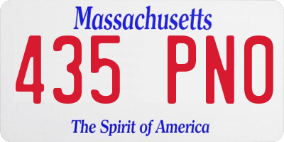 MA license plate 435PN0