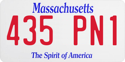 MA license plate 435PN1