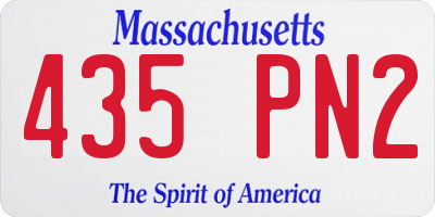 MA license plate 435PN2