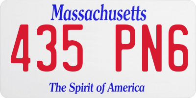 MA license plate 435PN6