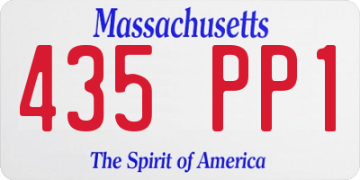 MA license plate 435PP1