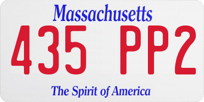 MA license plate 435PP2