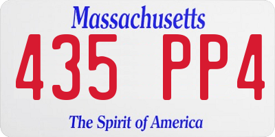 MA license plate 435PP4