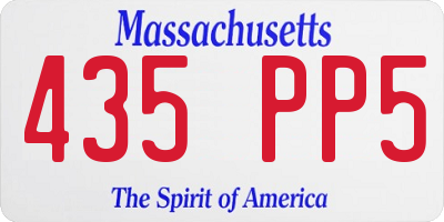 MA license plate 435PP5