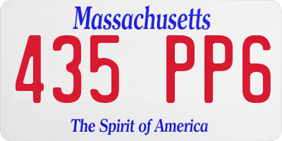 MA license plate 435PP6