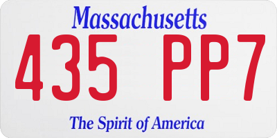 MA license plate 435PP7