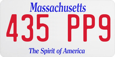 MA license plate 435PP9