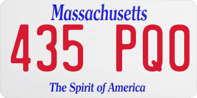 MA license plate 435PQ0