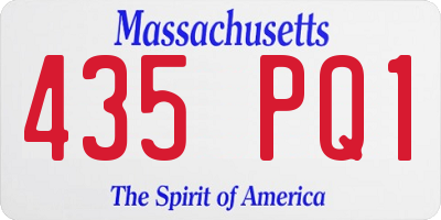 MA license plate 435PQ1