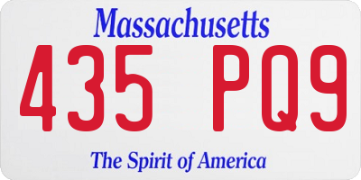 MA license plate 435PQ9