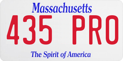 MA license plate 435PR0