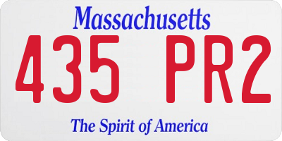 MA license plate 435PR2
