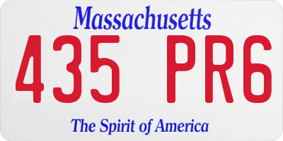 MA license plate 435PR6