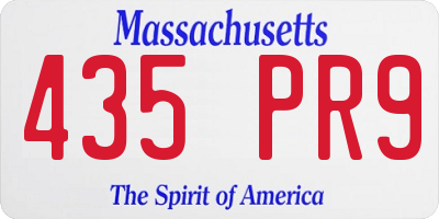 MA license plate 435PR9