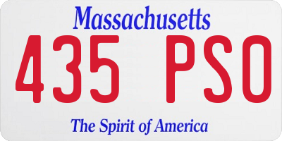 MA license plate 435PS0