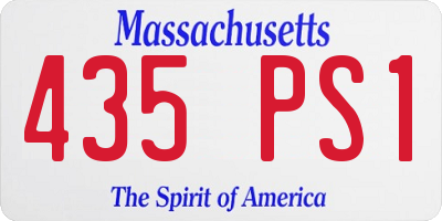 MA license plate 435PS1