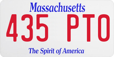 MA license plate 435PT0