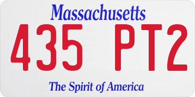 MA license plate 435PT2