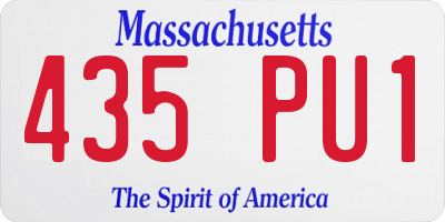 MA license plate 435PU1
