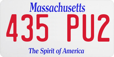 MA license plate 435PU2