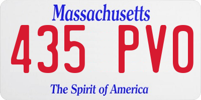 MA license plate 435PV0