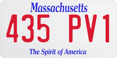 MA license plate 435PV1