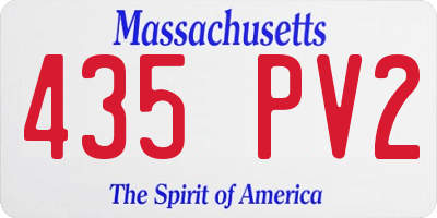 MA license plate 435PV2