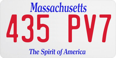 MA license plate 435PV7