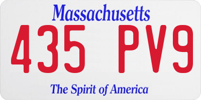 MA license plate 435PV9