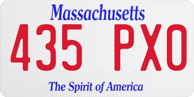 MA license plate 435PX0
