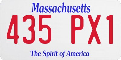 MA license plate 435PX1