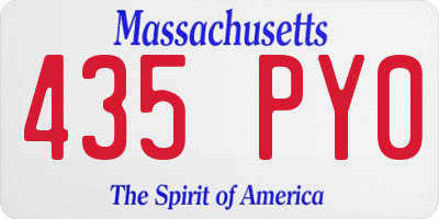 MA license plate 435PY0